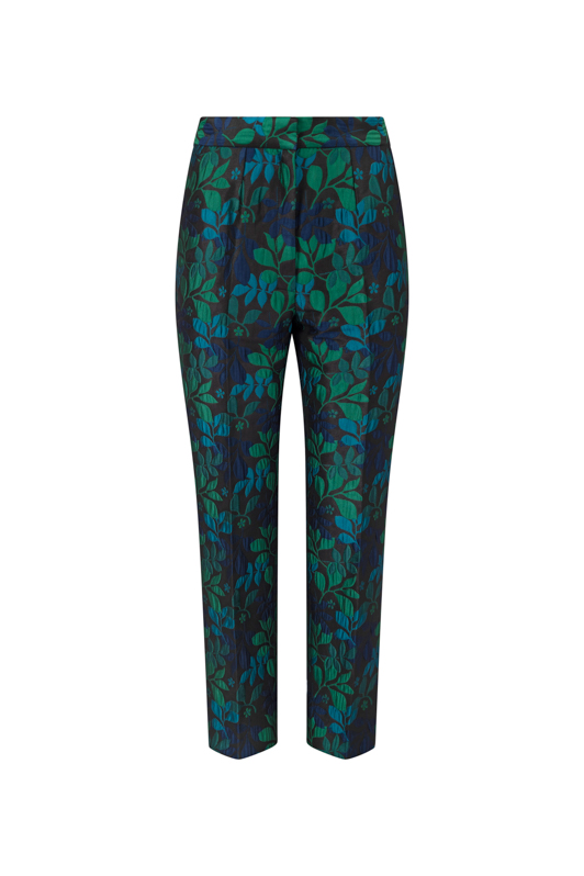 cig leg teal trousers